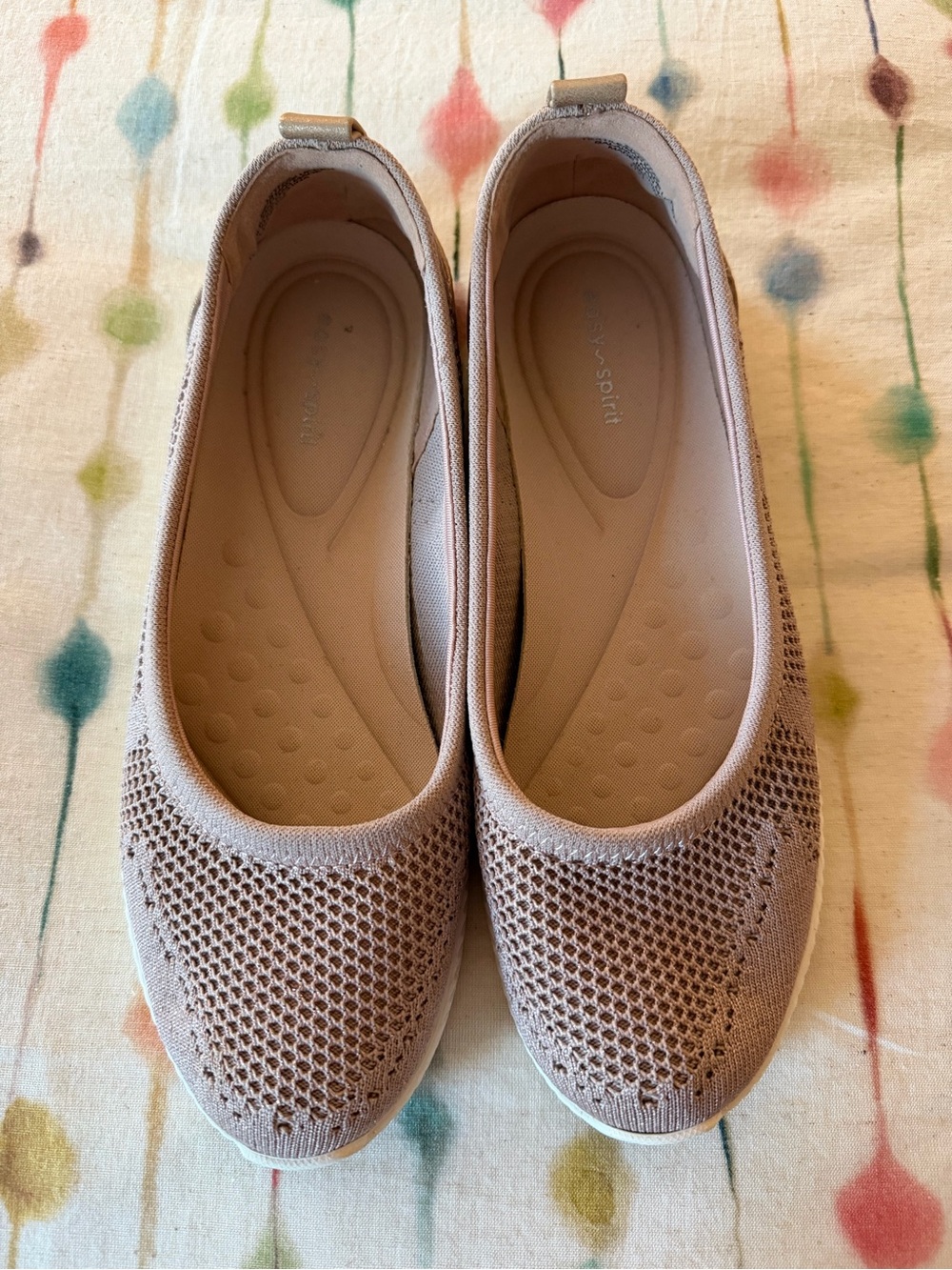 Pink slip on shoes